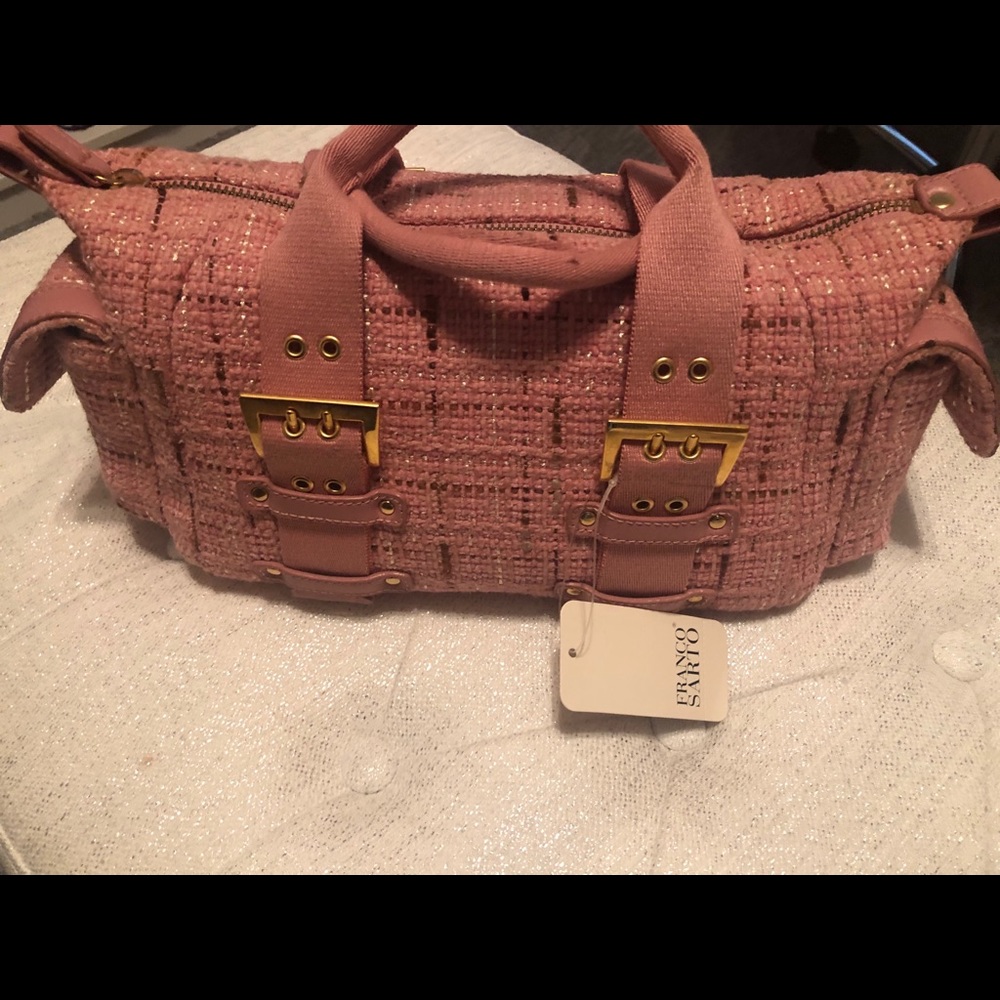 Franco Sarto pink quilted hand bag. Never used.